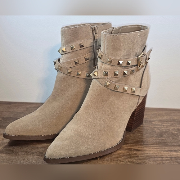 Steve Madden Cala Studded Suede Booties Women's Size 7.5 - Picture 4 of 9